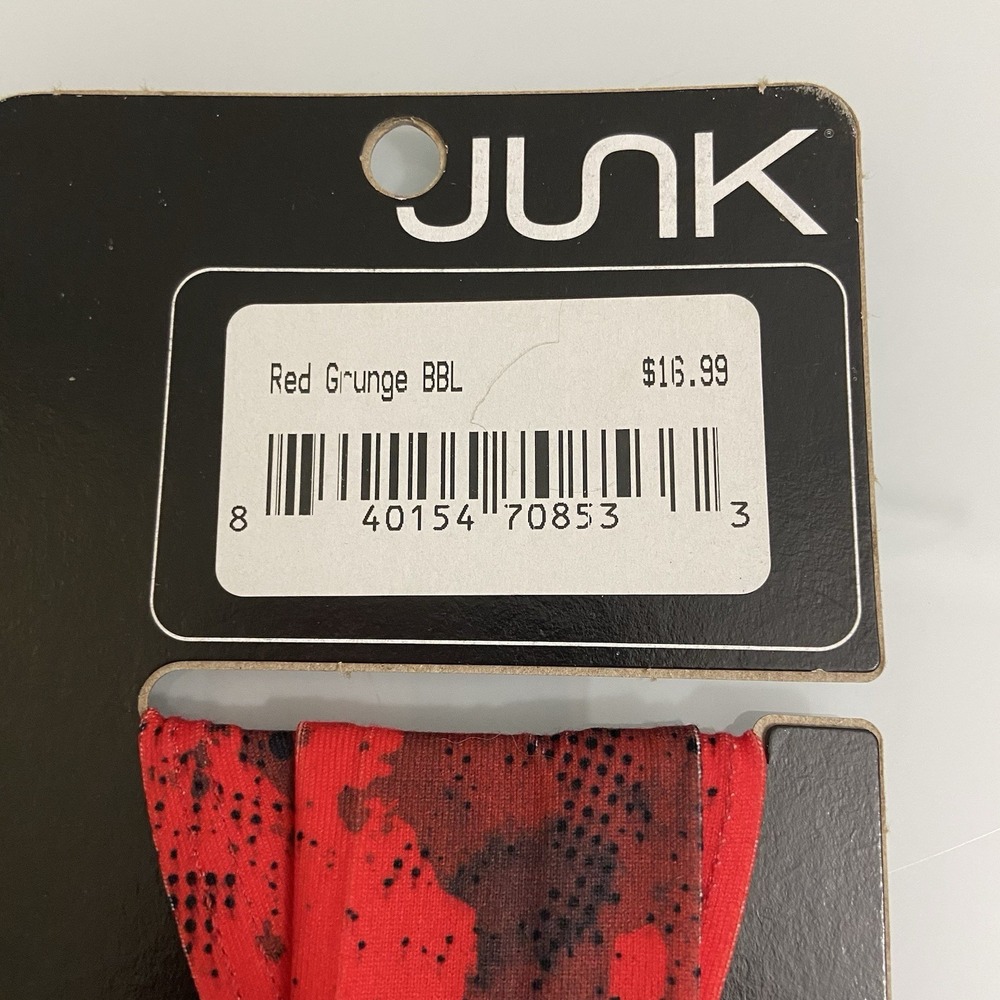 Junk Brands Headband Big Bang Lite Red Grunge Made In The USA NEW Moisture Wick - Picture 3 of 4